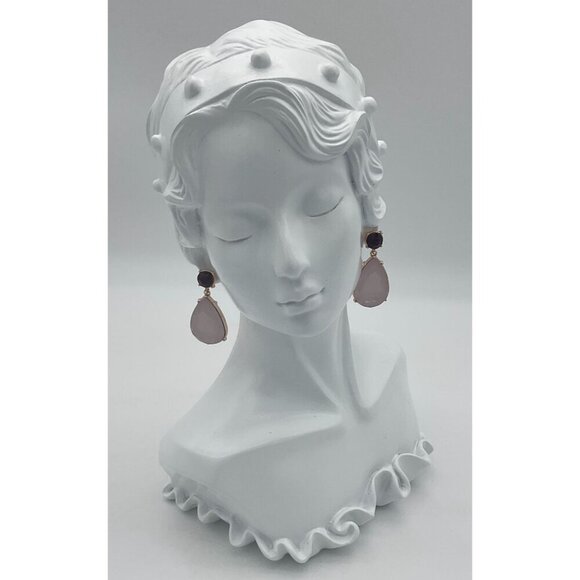 Charming Charlie Holiday Faux Garnet & Pink Stone Teardrop NEW with Tags - Picture 3 of 4